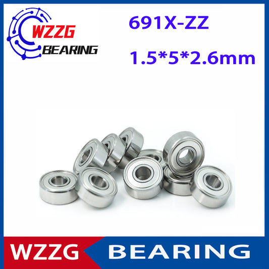 WZZG 20PC/lot 691X-ZZ deep groove ball bearings 1.5x5x2.6mm miniature bearing