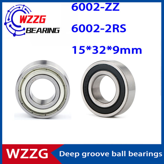 WZZG 10PCS/lot High Quality Bearing Steel Deep Groove Ball Bearing 6002ZZ 2RS Size 15*32*9mm