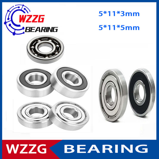 WZZG 20PCS Miniature Ball Bearings 685 Open 685ZZ 2RS Double Shroud Seal Stainless Steel 5*11*3mm 5*11*5mm Bearings