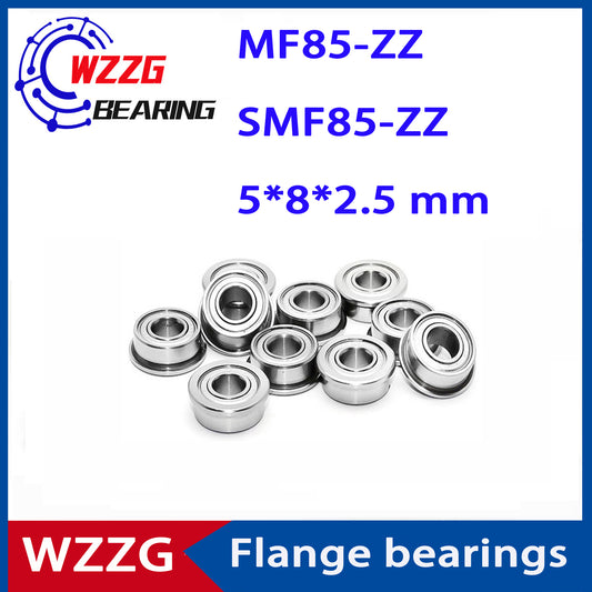 20Pcs/lot MF85ZZ Stainless Steel Flange Ball Bearing SMF85 ZZ High Quality Miniature Deep Groove Ball Bearing 5*8*2.5 mm