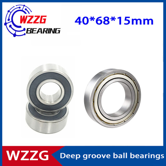 WZZG 4PCS/lot High Quality Bearing Steel Deep Groove Ball Bearing 6008ZZ 2RS Size 40*68*15mm