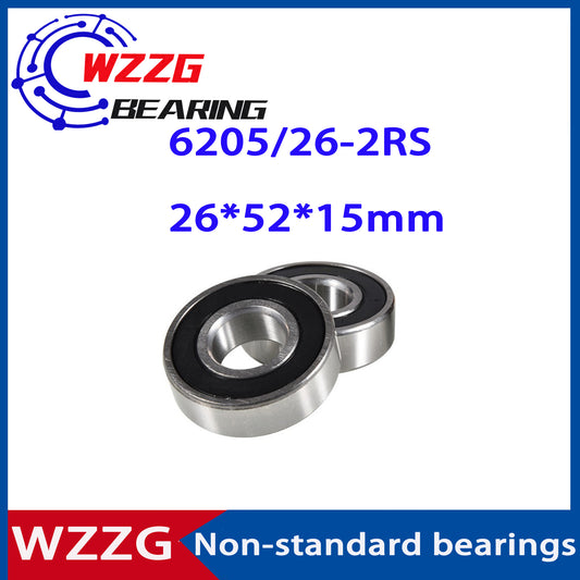 6205/26-2RS  2Pcs/lot High quality Non-standard bearings 26*52*15mm deep groove ball bearing