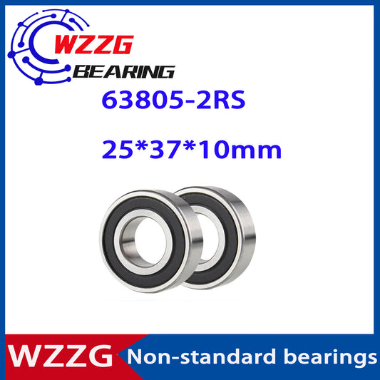 WZZG 5PCS/lot 6805W10 Non-standard widening bearings 63805-2RS 25*37*10mm