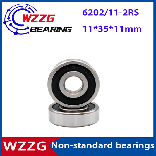6202  10PC/lot non-standard ball bearing 6202/11-2RS motor bearing 11*35*11mm