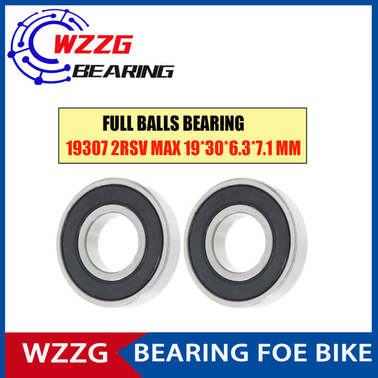 2Pcs/lot 19307-RSV MAX Bearing 19*30*6.3*7.1 mm Full Ball Bicycle Pivot Repair Parts 19307 2RS RSV Ball Bearing 19307-2RS