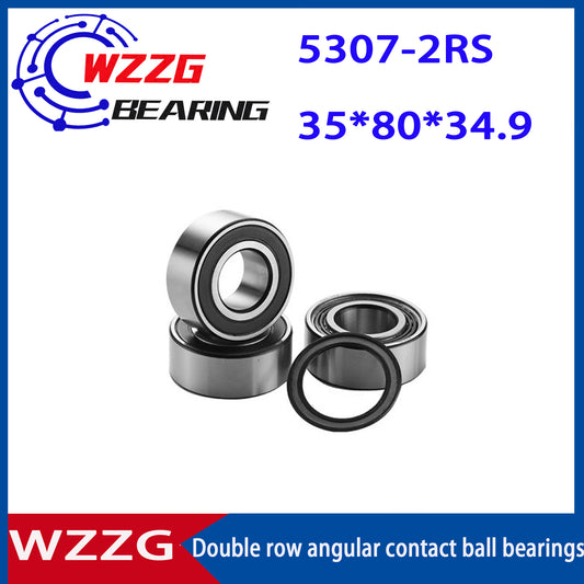 WZZG 5307-2RS(1pcs) High quality double row angular contact ball bearing 35*80*34.9 mm