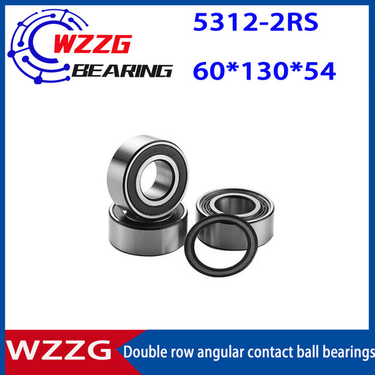 WZZG 5312-2RS(1pcs) High quality double row angular contact ball bearing 60*130*54 mm