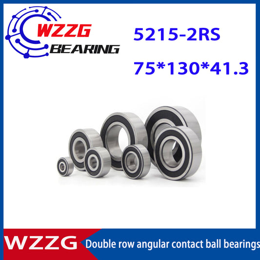 WZZG 1pcs 5215-2RS High quality double row angular contact ball bearing 75*130*41.3mm