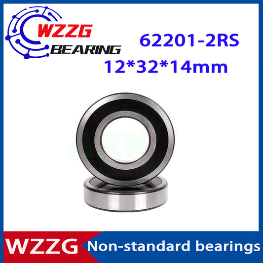 WZZG 10PCS/lot 6201 Non-standard thick bearing 62201-2RS size 12*32*14mm