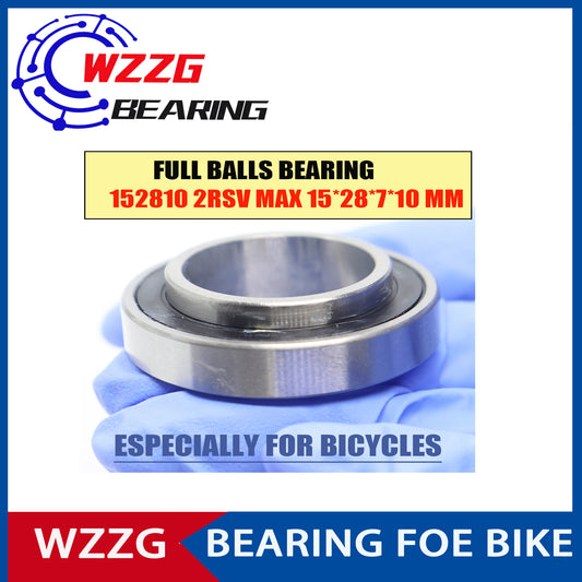 152810-2RS MAX Bearing 15*28*7*10mm 1PC Full Ball Bicycle Pivot Repair Parts 152810 2RS RSV Ball Bearing 152810-2RS