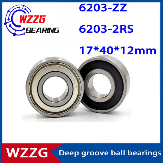 WZZG 10PCS/lot High Quality Bearing Steel Deep Groove Ball Bearing 6203ZZ 2RS Size 17*40*12mm