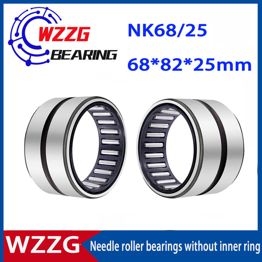 WZZG 2pcs Needle roller bearings NK68/25 size 68*82*25mm