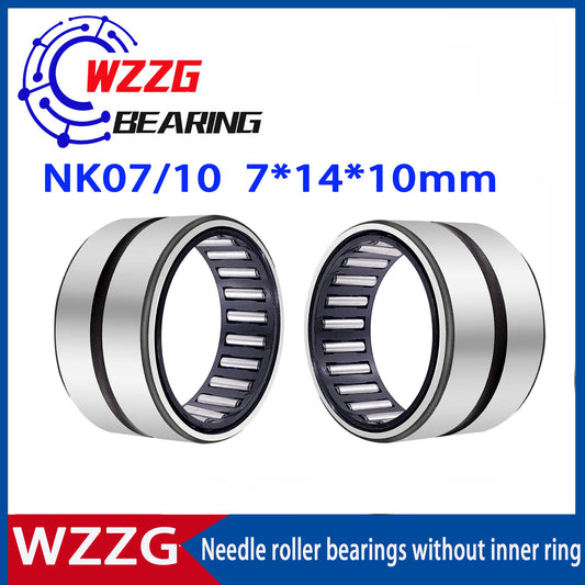 WZZG 10pcs needle roller bearings NK07/10  inner diameter 7mm outer diameter 10 mm
