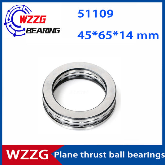 WZZG 51109(6pcs/lot) High quality 8109 plane thrust ball bearings 45*65*14mm
