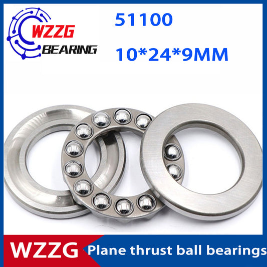 WZZG 51100(20pcs/lot) High quality 8100 plane thrust ball bearings 10*24*9mm