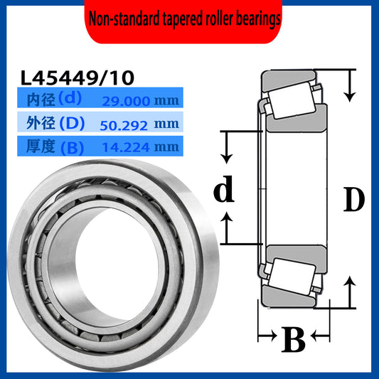 WZZG 3pcs/lot L45449/10 100% Brand New High Quality Inch Tapered Roller Bearings 29.000*50.292*14.224 mm For Motor Generator Mechanical Bearing Tools