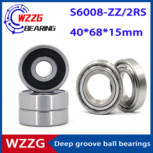 WZZG 1PCS High quality 440C stainless steel deep groove ball bearing S6008 ZZ 2RS size 40*68*15mm