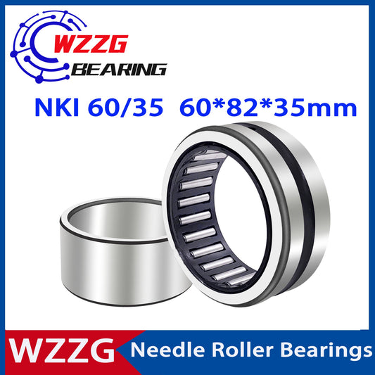 WZZG NKI 60/25 NKI 60/35 ( 1 PC )bearing 60*82*25  60*82*35 MM solid ring needle roller bearing with inner ring