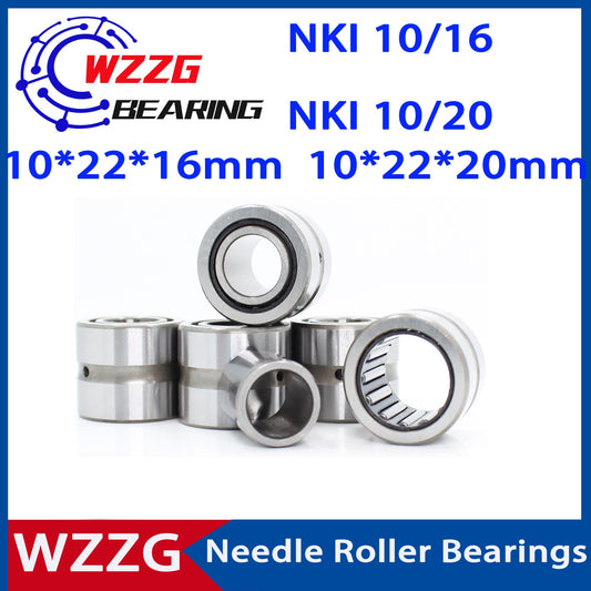 WZZG NKI 10/16 NKI 10/20 bearing 10*22*16 10*22*20mm ( 6 PCS/lot ) solid ring needle roller bearing with inner ring