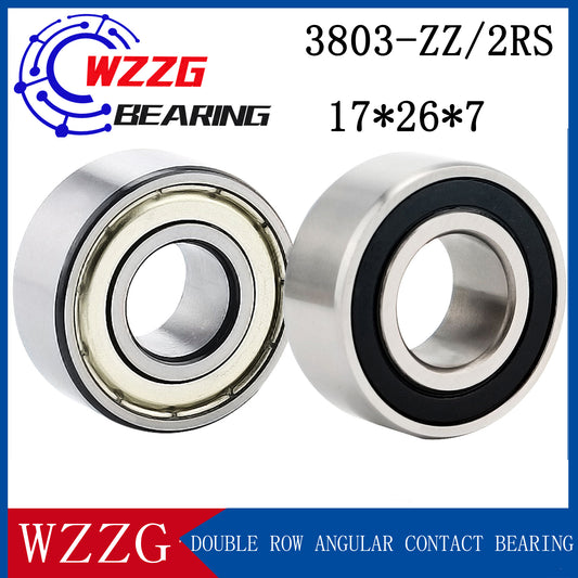 WZZG 3803-ZZ 2RS (4pcs/lot)High quality double row angular contact ball bearings 17*26*7 mm