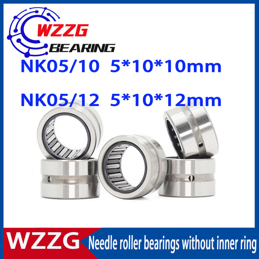 WZZG 10pcs needle roller bearings NK05/10 NK05/12 inner diameter 5mm outer diameter 10 12mm