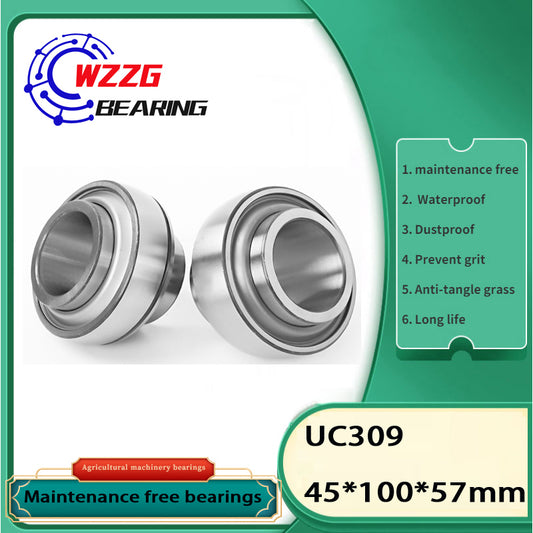 WZZG 1pcs Maintenance-free outer spherical bearing UC 309 special bearing for agricultural machinery