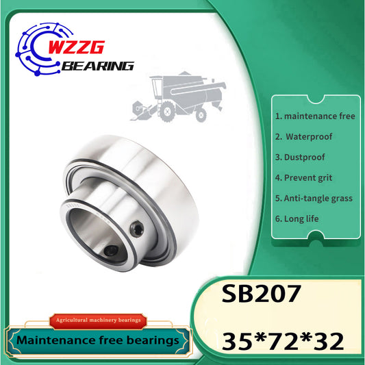 WZZG 1pcs maintenance-free outer spherical bearing SB207 special bearing for agricultural machinery