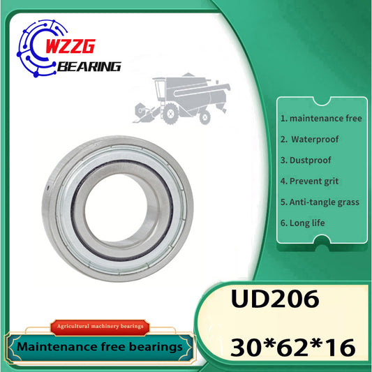 WZZG 2pcs/lot Maintenance-free outer spherical bearing UD206 special bearing for agricultural machinery