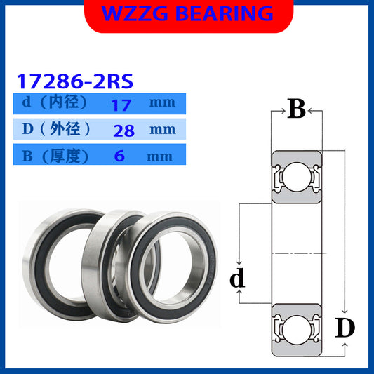 17286-2RS (2pcs/lot) Bearing MAX MR1728-2RS 17286 17286VRS Full Complement Ball Bearing Bicycle Suspension Frame 17x28x6mm