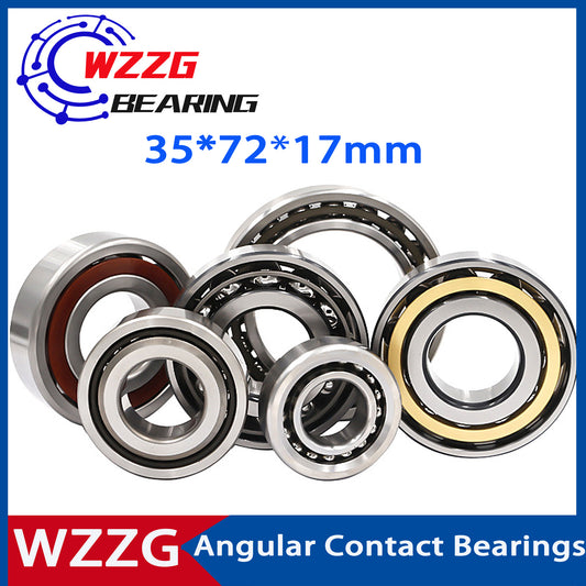 WZZG 1PCS 7207C AC ACM B BW BM 7207-2RS 35X72X17mm Precision Angular Contact Bearings
