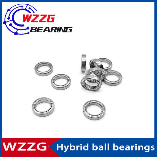 WZZG 4PC/lot Stainless Steel Hybrid Ceramic Bearings S6702ZZ Model Racing Bearing 15x21x4mm ABEC-7