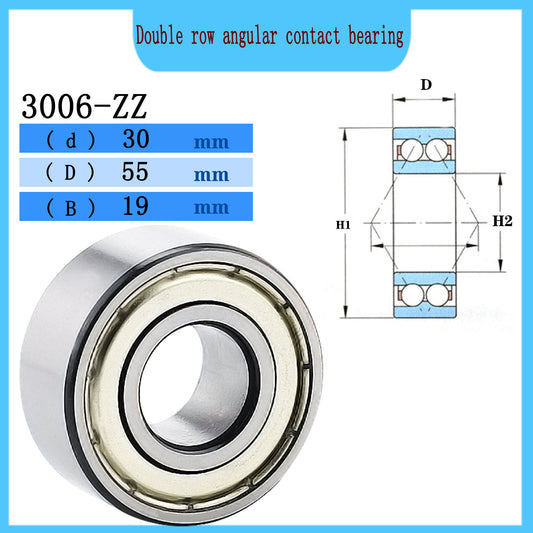 WZZG 3006-ZZ 2RS (2pcs/lot)High quality double row angular contact ball bearings 30*55*19 mm