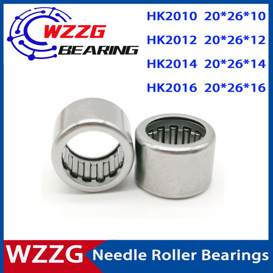 WZZG 20pcs HK2010 HK2012 HK2014 HK2016 Drawn cup cage needle roller bearings