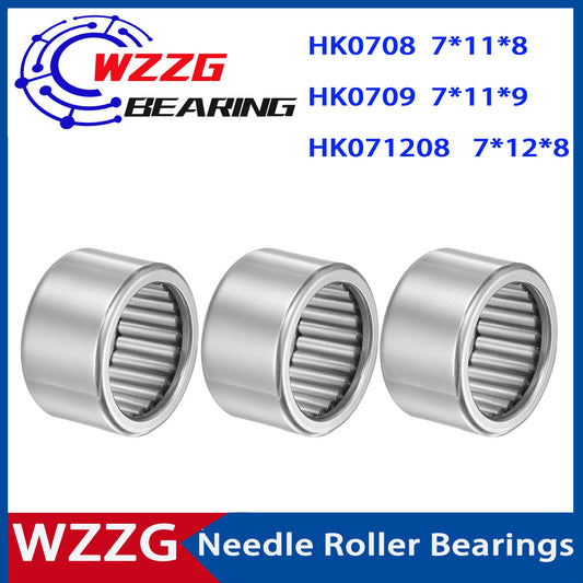 WZZG HK0708 HK0709 HK071208 40pcs/lot Drawn cup cage needle roller bearings