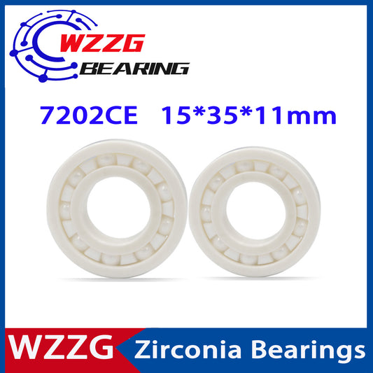 WZZG 7202CE Full ceramic bearing ZrO2 1PC 15*35*11 mm ceramic ball bearing