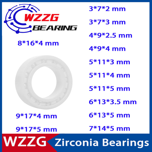 WZZG 2pcs/lot 683CE 684CE 685CE 686CE 687CE 688CE 689CE Full Zro2 Ceramic Zirconia Bearings