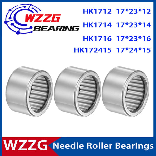 WZZG 20pcs HK1712 HK1714 HK1716 HK172415 Drawn cup cage needle roller bearings