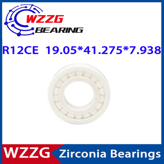WZZG R12 Full ceramic bearing ZrO2 1PC  19.05*41.275*7.938 mm ceramic ball bearing R12CE