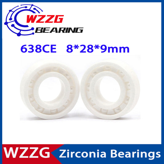 WZZG 638 Full ceramic bearing ZrO2 1PC 8*28*9 mm ceramic ball bearing 638CE