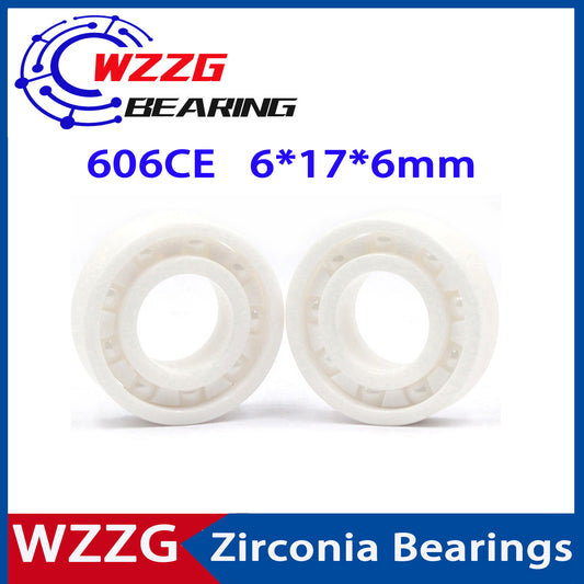 WZZG 606 Full ceramic bearing ZrO2 2PC 6*17*6 mm ceramic ball bearing 606CE