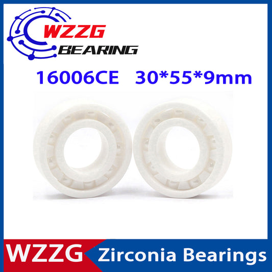 WZZG 16006 Full ceramic bearing ZrO2 1PC 30*55*9 mm ceramic ball bearing 16006CE