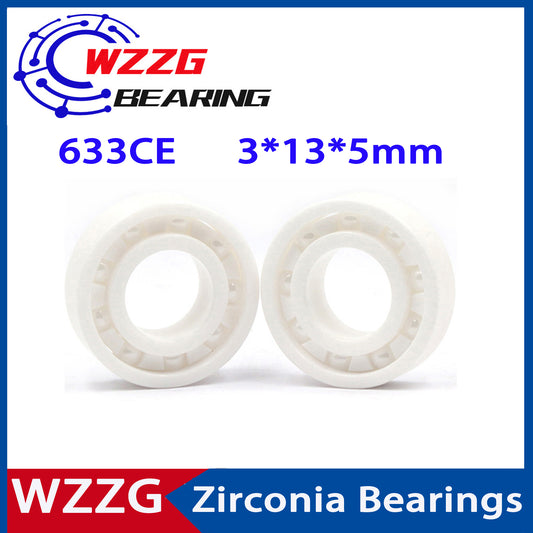 WZZG 633 Full ceramic bearing ZrO2 1PC 3*13*5 mm ceramic ball bearing 633CE