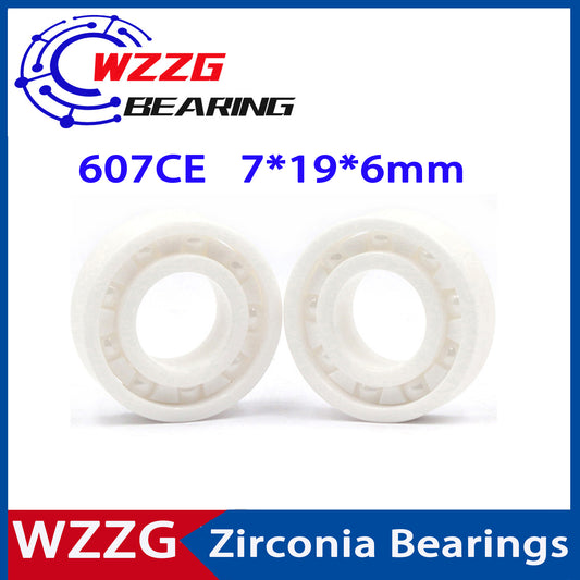 WZZG 607 Full ceramic bearing ZrO2 2PC 7*19*6 mm ceramic ball bearing 607CE