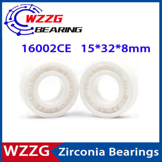 WZZG 16002 Full ceramic bearing ZrO2 1PC 15*32*8 mm ceramic ball bearing 16002CE