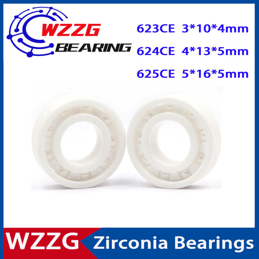 WZZG 2pcs/lot 623CE 624CE 625CE Full Zro2 Ceramic Zirconia Bearing