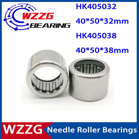 WZZG HK405032 HK405038 ( 4pcs ) Drwan Cup Caged Needle Roller Bearing inner diameter 40 outer diameter 50 height 32 38 mm