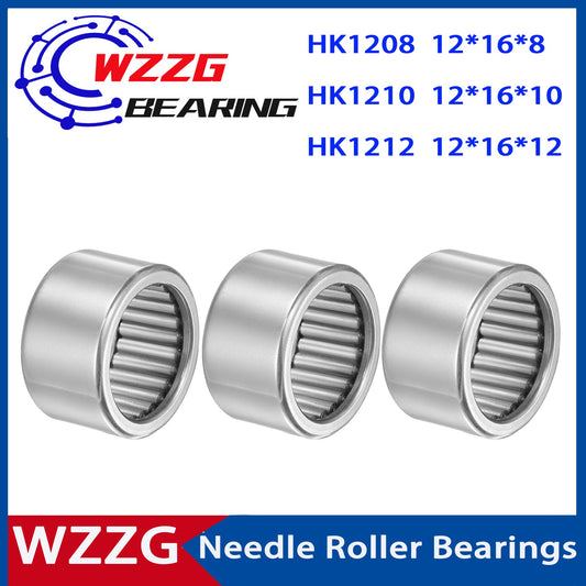 WZZG HK1208 HK1210 HK1212 40pcs/lot Drawn cup cage needle roller bearings