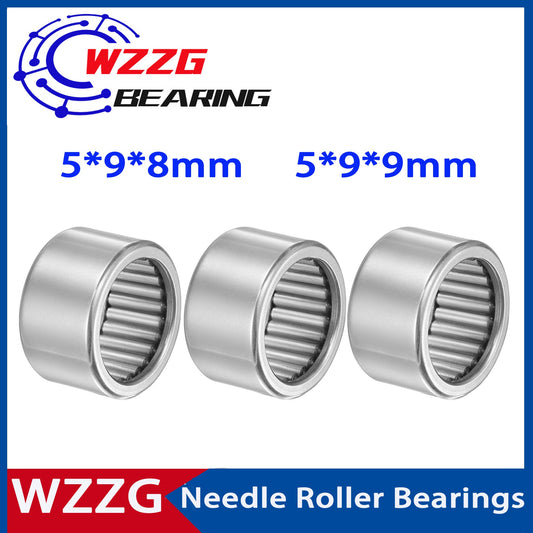 WZZG HK0508 HK0509 ( 40pcs )Drwan Cup Caged Needle Roller Bearing 5*9*8mm 5*9*9mm