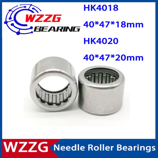 WZZG HK4018 HK4020 ( 6pcs ) Drwan Cup Caged Needle Roller Bearing inner diameter 40 outer diameter 47 height 18 20 mm