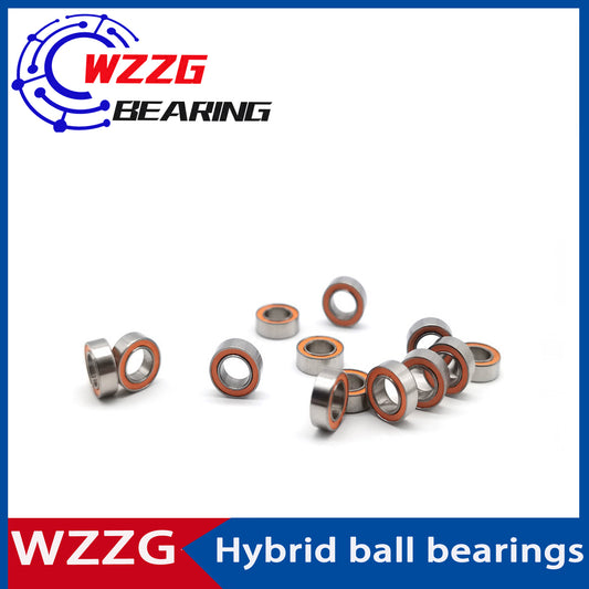 WZZG 4PC/lot SMR74 water drop wheel fishing gear fishing line wheel bearings 4*7*2.5 stainless steel hybrid ceramic bearings